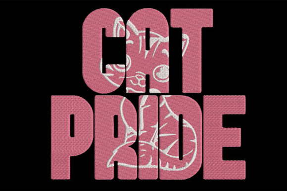 Cat Pride Embroidery Design