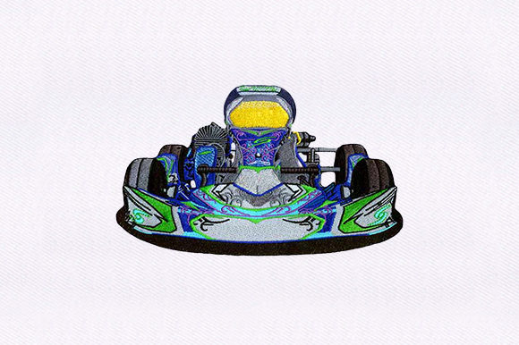 F1 Car Embroidery Design