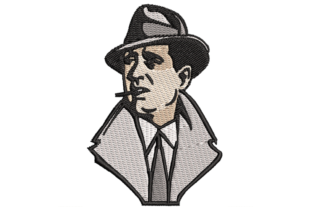 Humphrey Bogart Embroidery Design