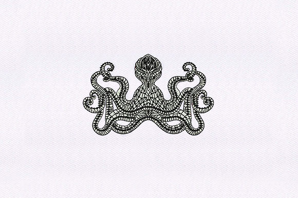 Mandala Octopus Embroidery Design