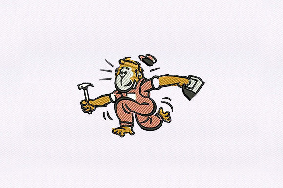 Monkey Worker Embroidery