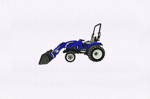 Ride on Bulldozer Embroidery