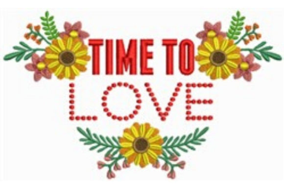 Time to Love: A Sweet Embroidery Design