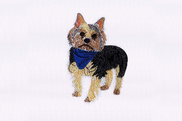 Yorkshire Terrier Dog Embroidery